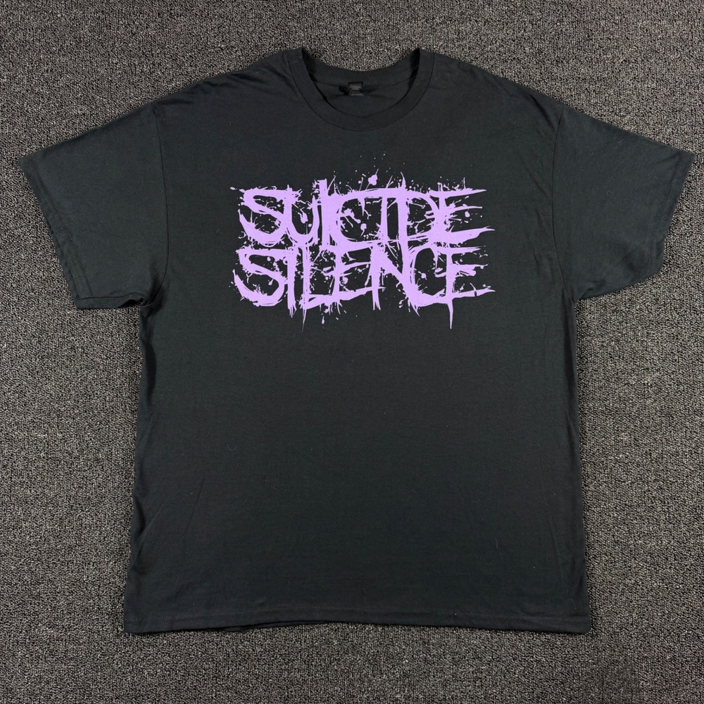 Suicide Silence Band Tee Men's XL Black Purple Endless Dark Raven Graphic Print